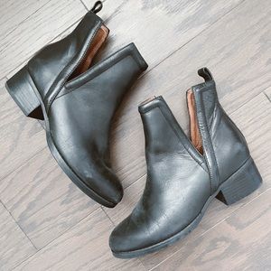 Jeffrey Campbell Black Leather Ankle Boots